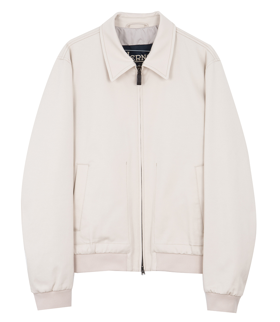 HERNO - DIAGONAL COTTON BOMBER JACKET