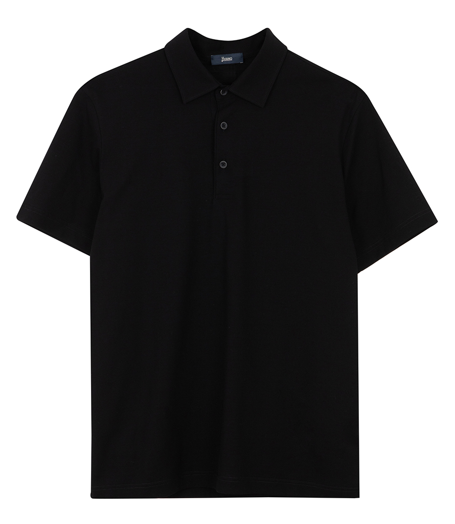 HERNO - JERSEY CREPE POLO SHIRT