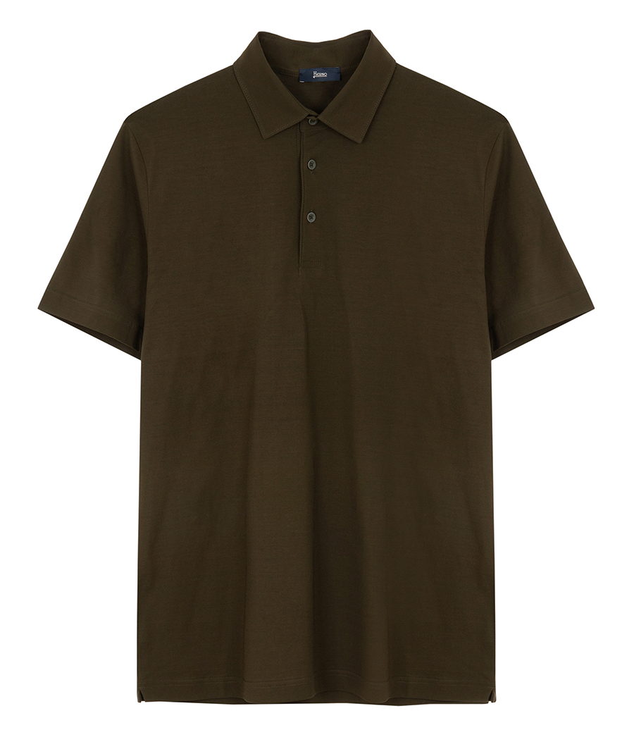 HERNO - JERSEY CREPE POLO SHIRT