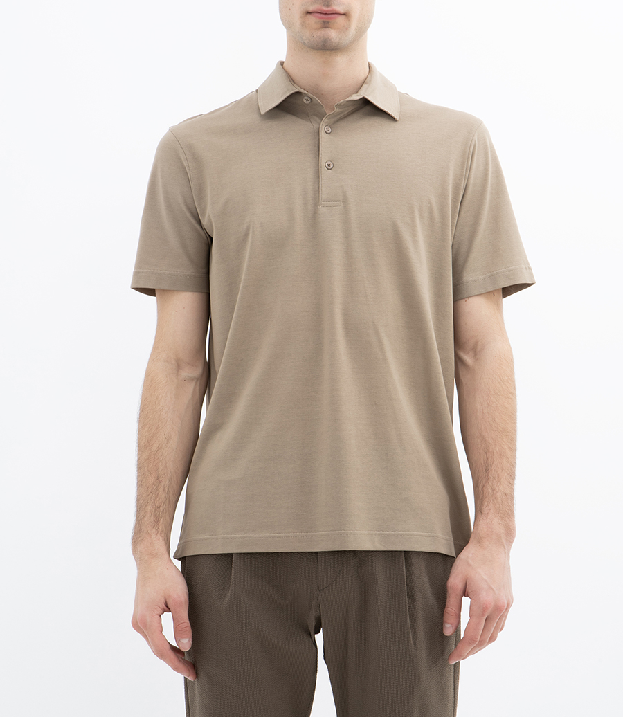 JERSEY CREPE POLO SHIRT