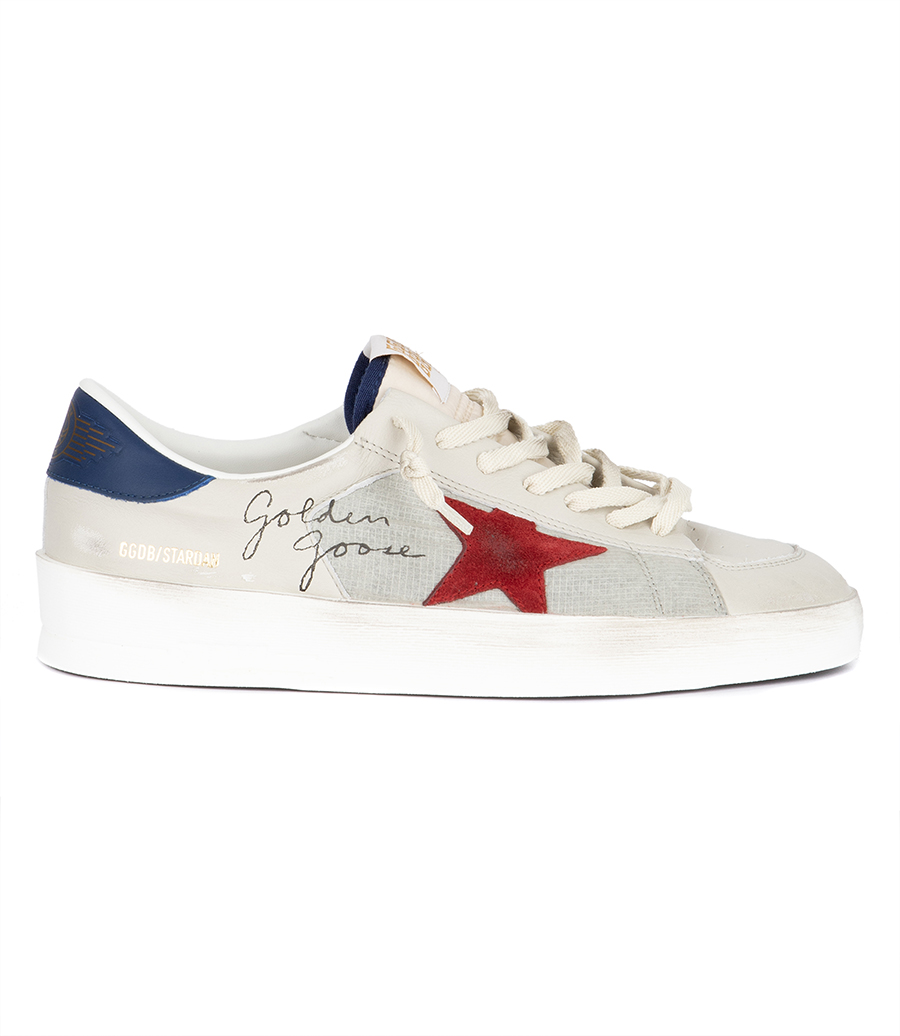 GOLDEN GOOSE  - RED SUEDE STARDAN