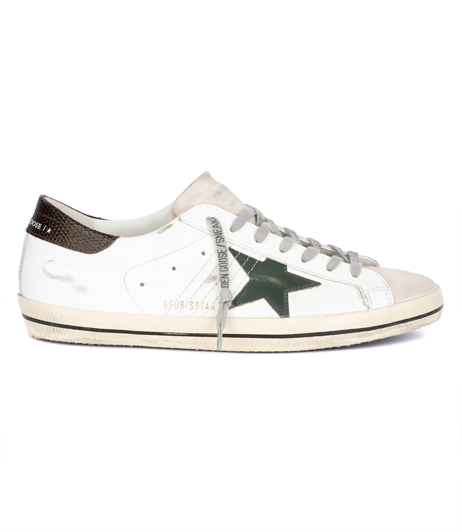 GOLDEN GOOSE  - LIZARD PRINTED HEEL SUPER-STAR