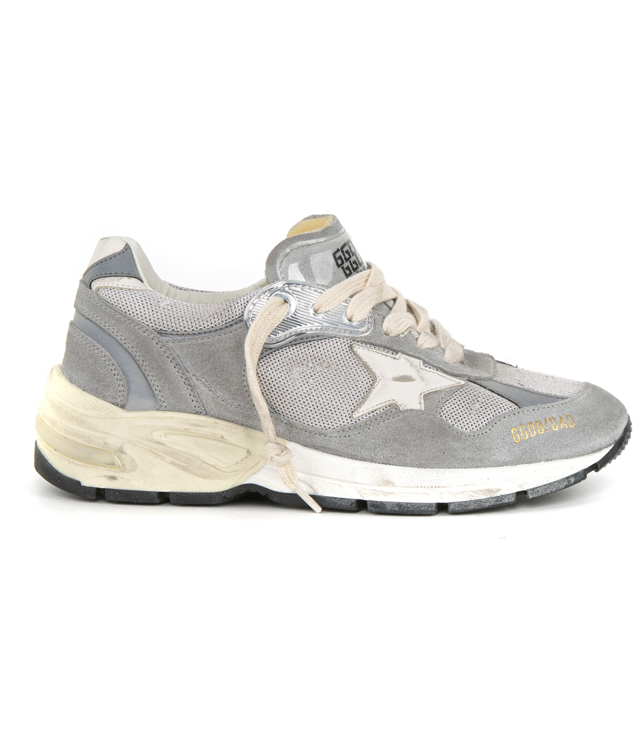 GOLDEN GOOSE  - GREY SUEDE RUNNING DAD