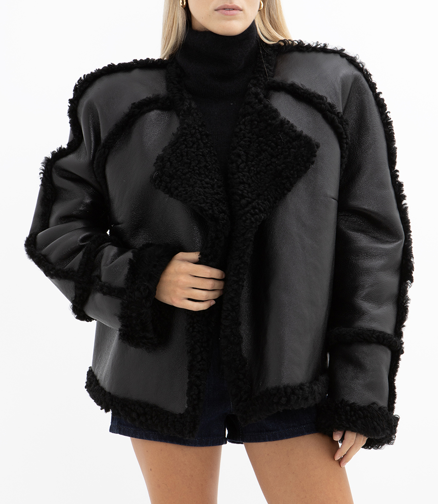 SHEARLING BUTTON JACKET