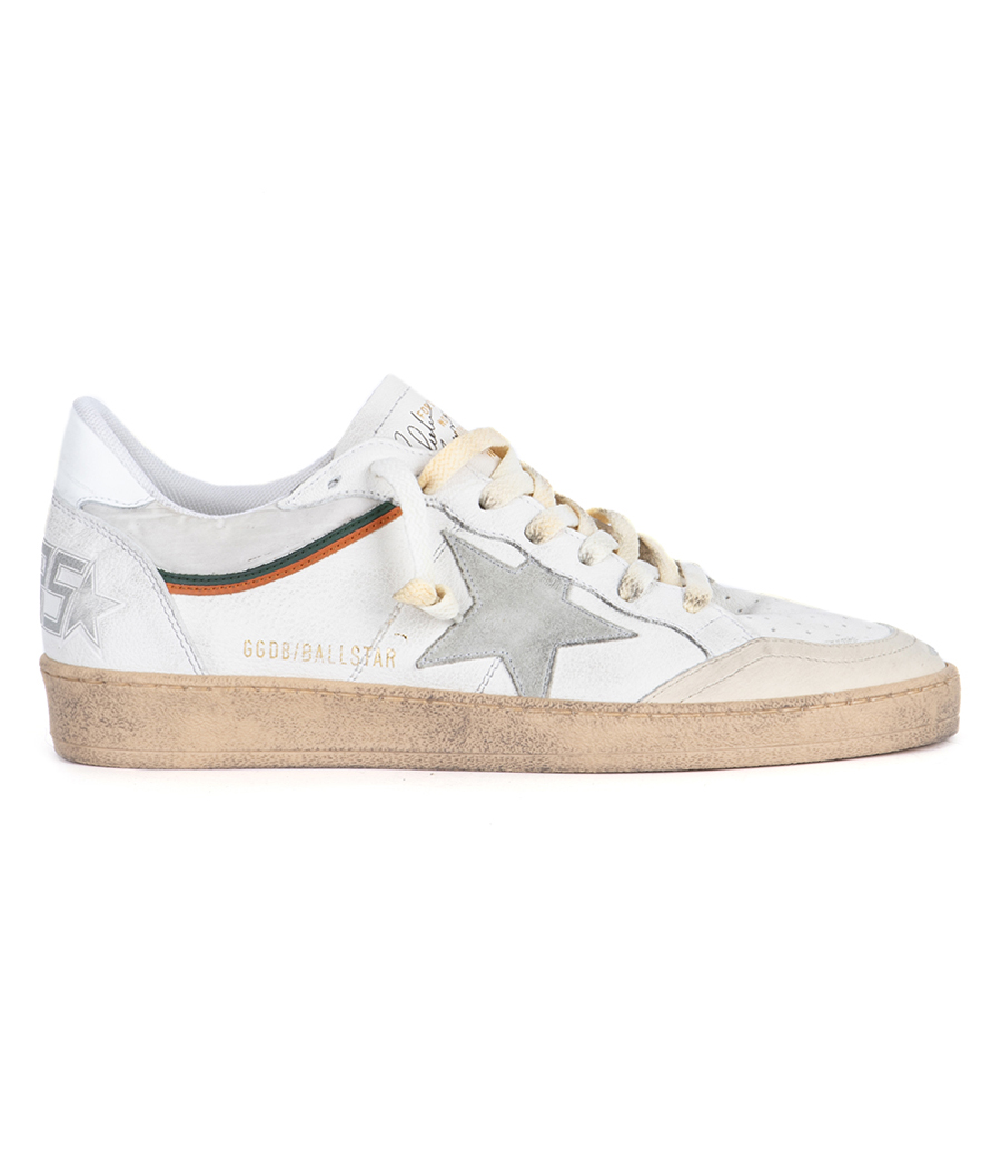 GOLDEN GOOSE  - WHITE LEATHER BALL STAR