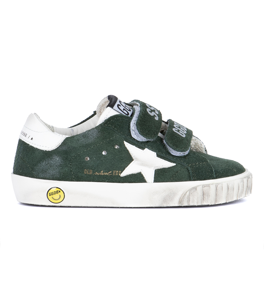 GOLDEN GOOSE  - DARK GREEN SUEDE OLD SCHOOL