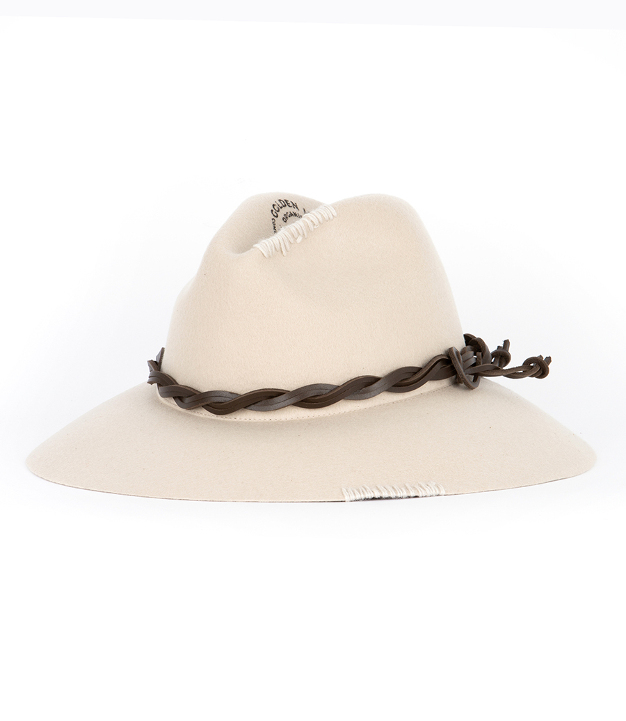 GOLDEN GOOSE  - JOURNEY STAMP PRINT FEDORA HAT