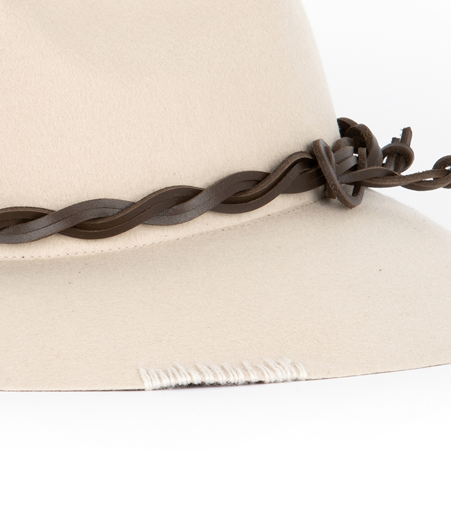 JOURNEY STAMP PRINT FEDORA HAT