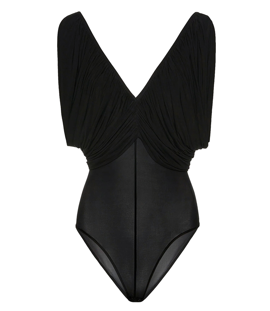 MAGDA BUTRYM - RUCHED V NECK BODYSUIT