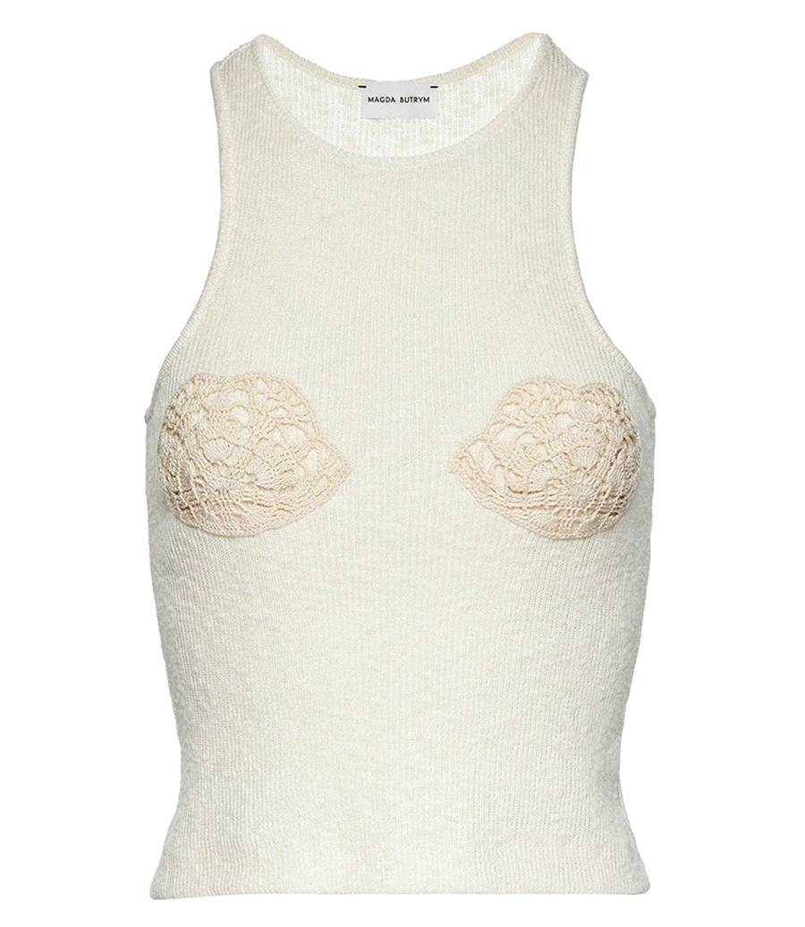 MAGDA BUTRYM - CROCHET BRA KNIT TANK TOP