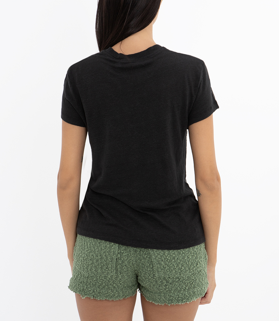 THIRD ROUND-NECK LINEN T-SHIRT