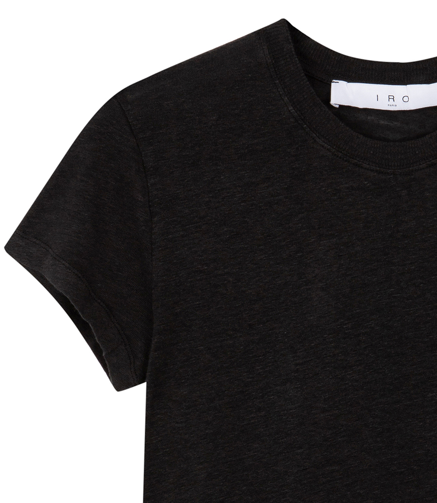 THIRD ROUND-NECK LINEN T-SHIRT