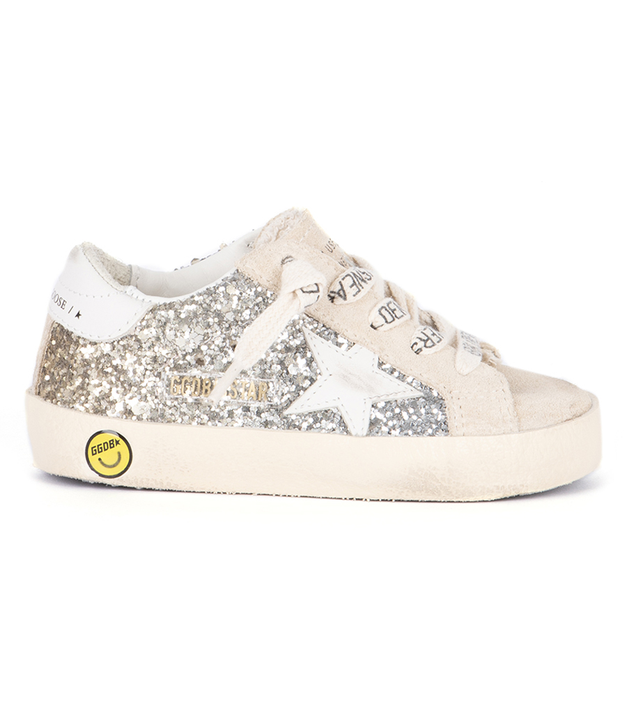 GOLDEN GOOSE  - SILVER GLITTER SUPER-STAR