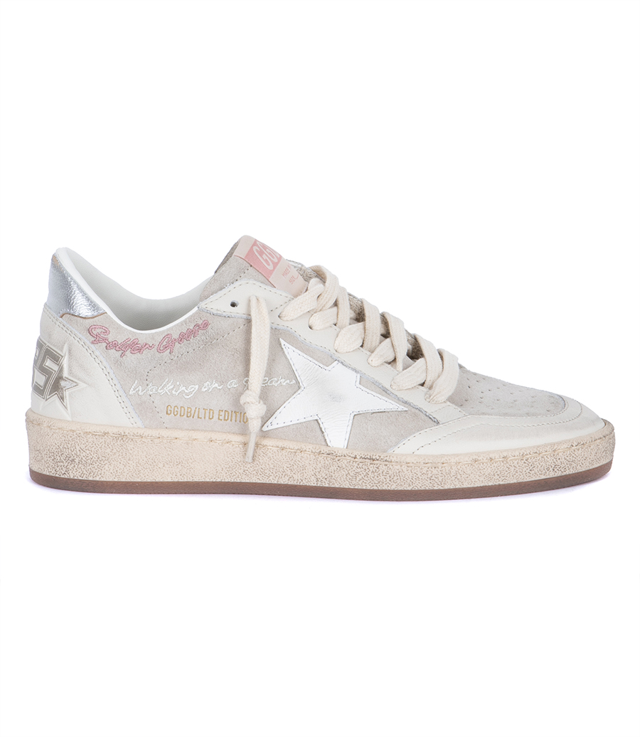 GOLDEN GOOSE  - BALL STAR SUEDE UPPER LEATHER TOE STAR