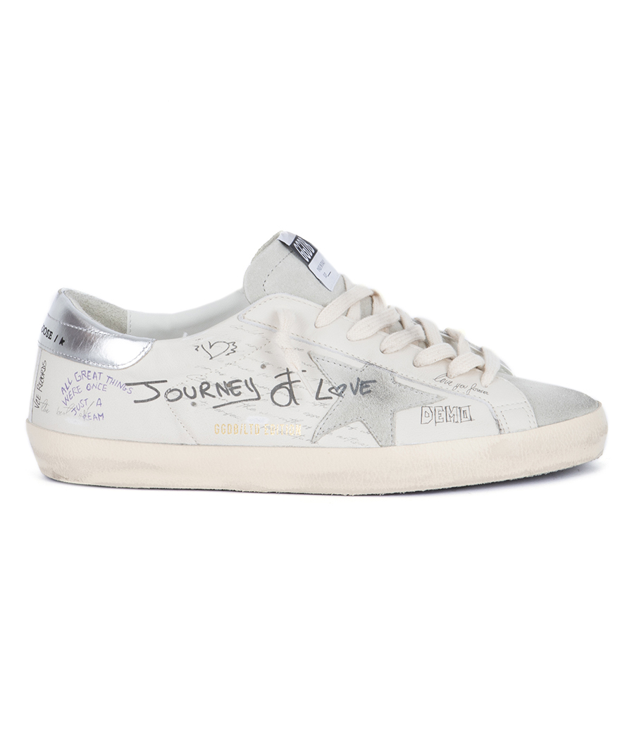 GOLDEN GOOSE  - SUPER-STAR LEATHER UPPER SUEDE STAR