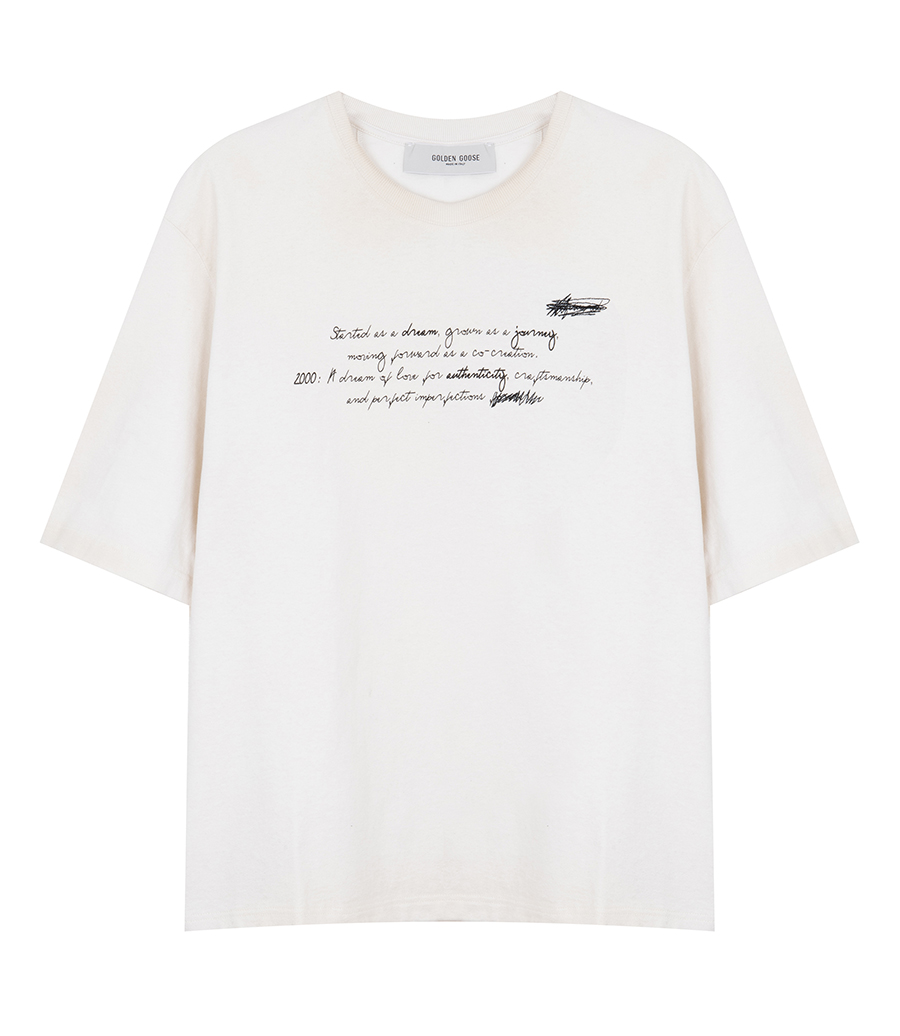 GOLDEN GOOSE  - JOURNEY UNISEX RELAXED T-SHIRT ORGANIC