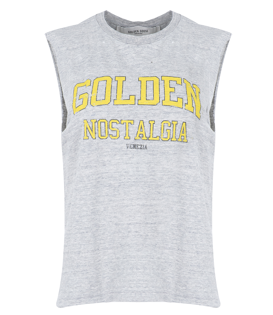 GOLDEN GOOSE  - JOURNEY SLEVELESS SLIM T-SHIRT