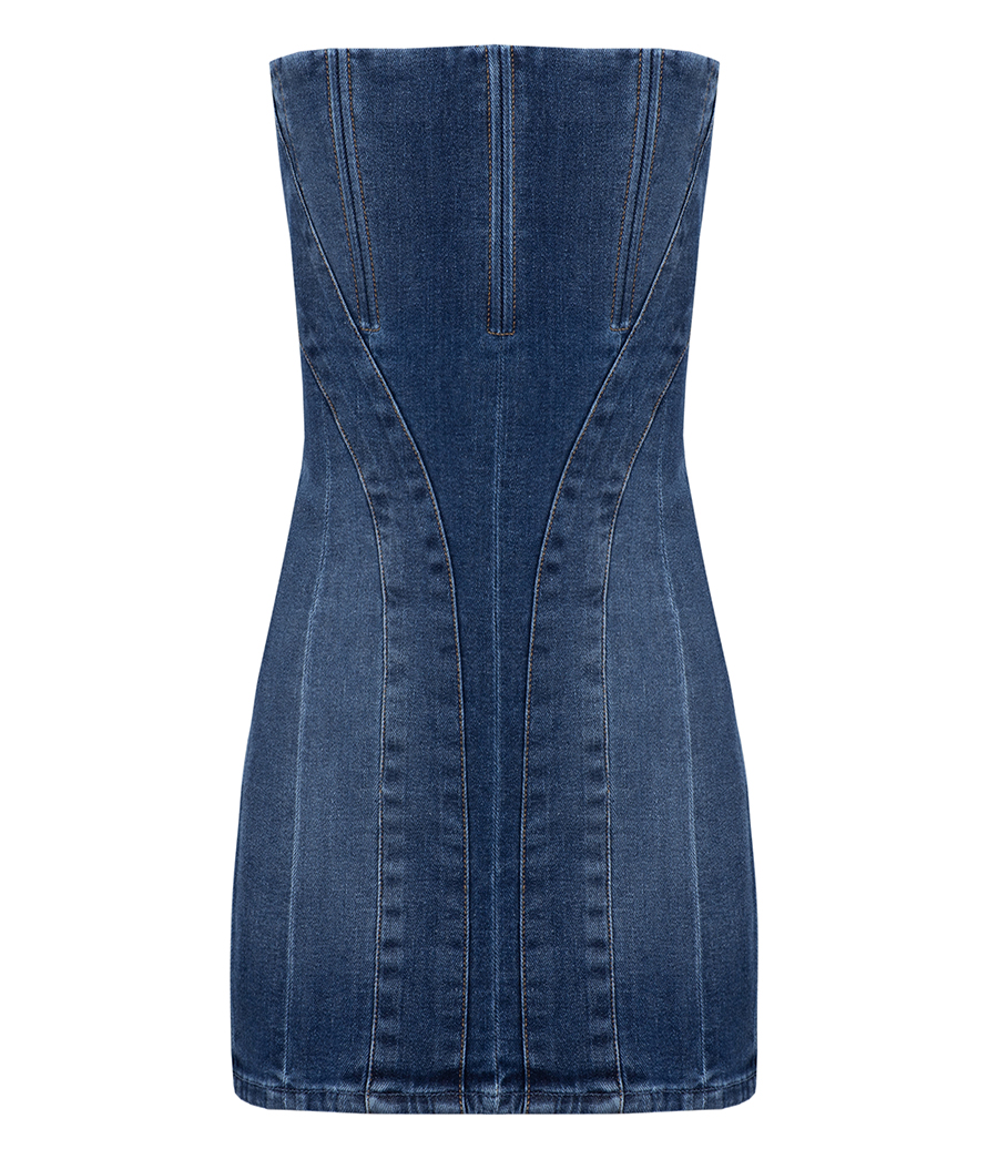 MONOT - BUSTIER MINI DENIM