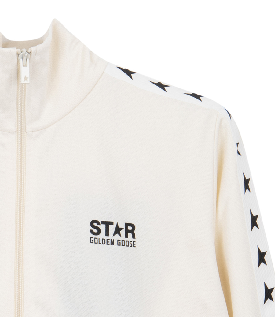 STAR COLLECTION WOMEN’S WHITE ZIPPED SWEATSHIRT