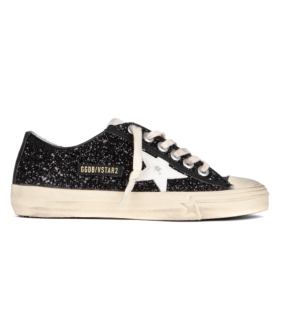 GOLDEN GOOSE  - GLITTER V-STAR 2 BIO BASED