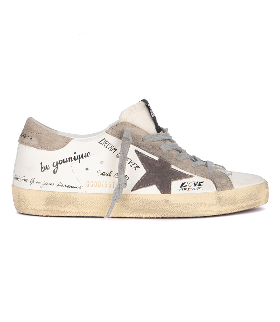 GOLDEN GOOSE  - PHRASE WHITE SUPER-STAR