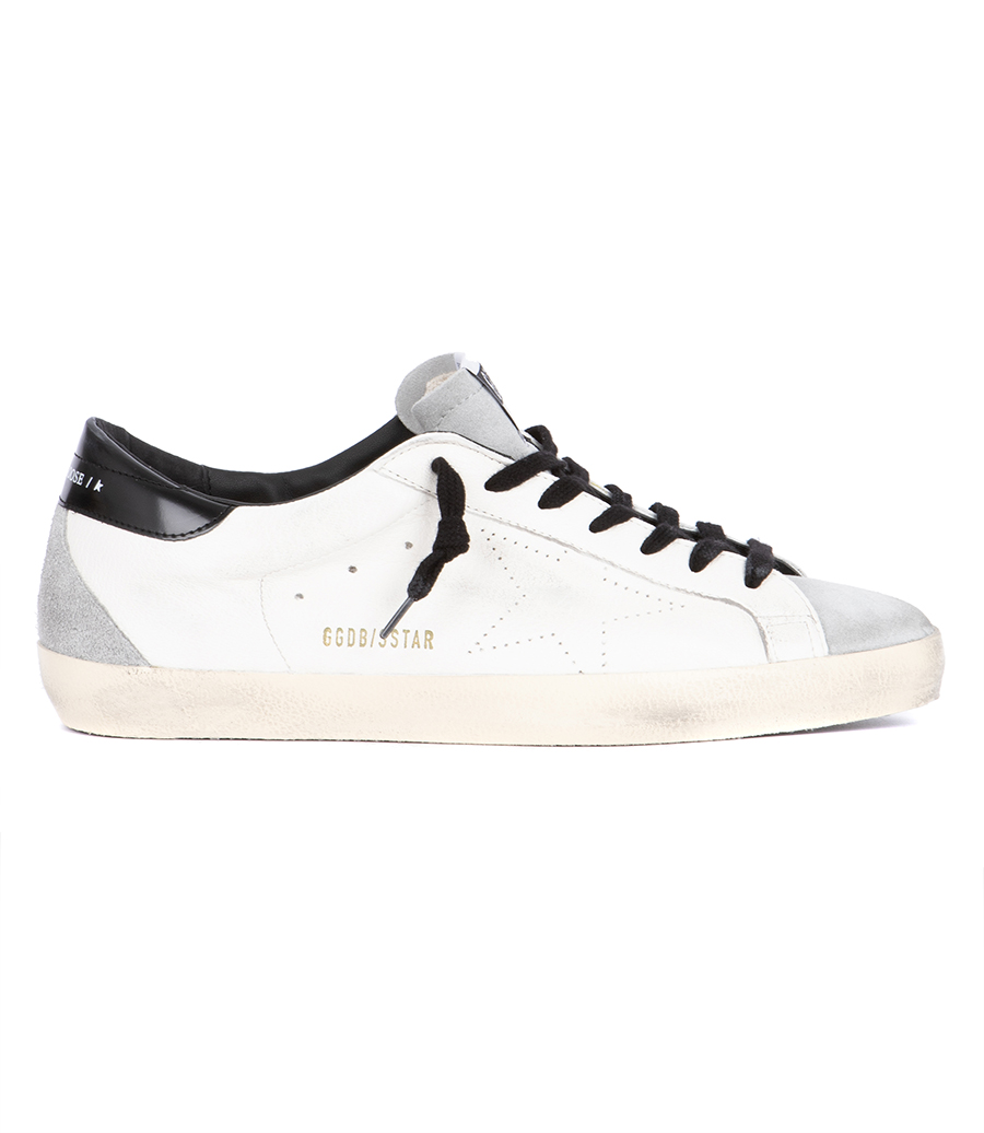 GOLDEN GOOSE  - WHITE GREY SUPER-STAR