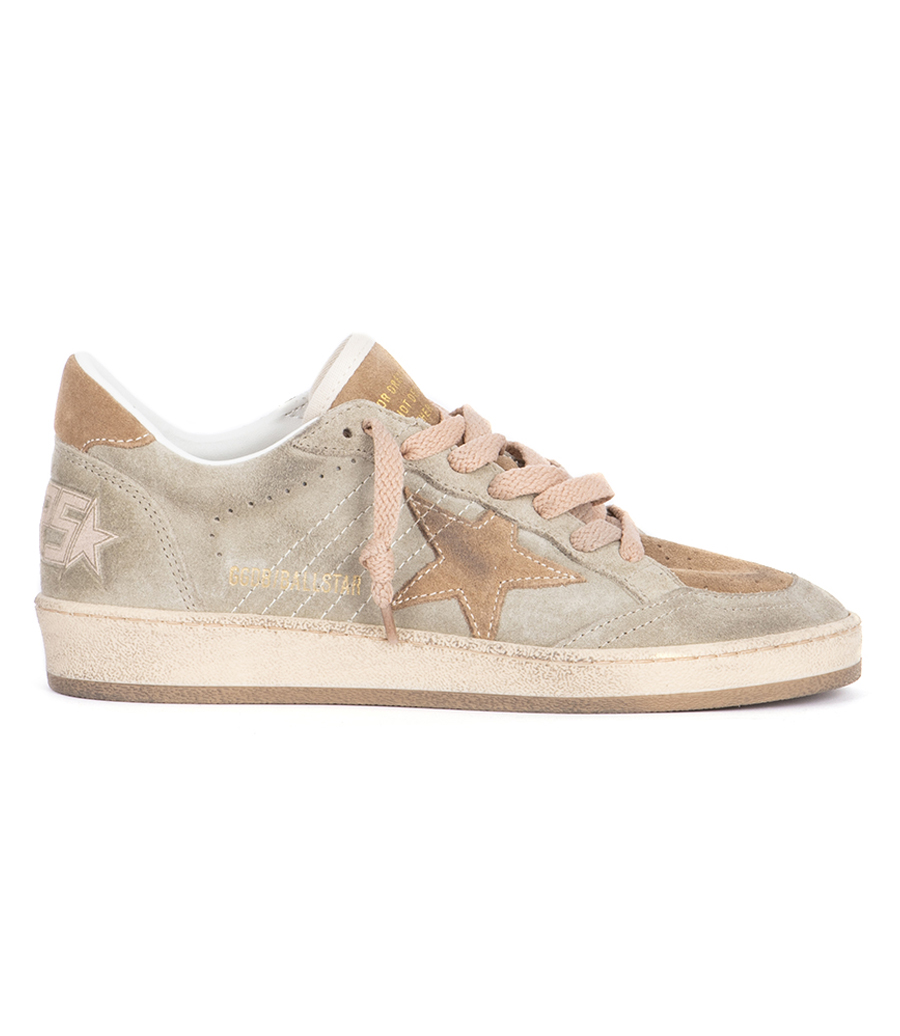 GOLDEN GOOSE  - SUEDE ICE TABBACO BALLSTAR