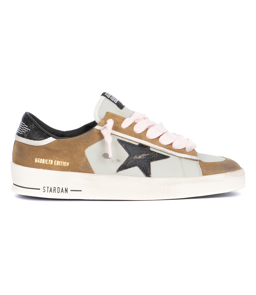 GOLDEN GOOSE  - BROWN GREY SUEDE STARDAN