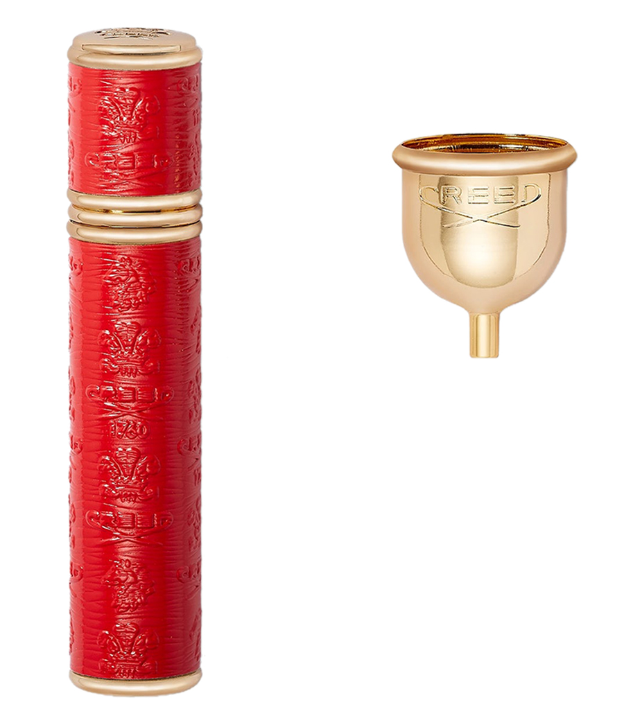 CREED FRAGRANCES - REFILLABLE TRAVEL PERFUME ATOMISER (10ml) GOLD/RED