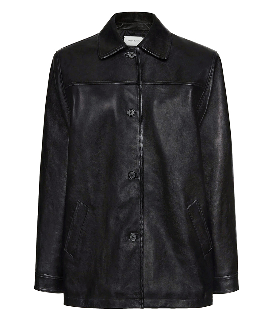 MAGDA BUTRYM - OVERSIZED LEATHER BUTTON UP JACKET