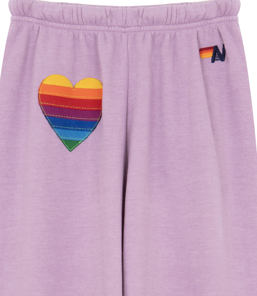 WOMEN'S RAINBOW HEART STITCH SWEATPANTS