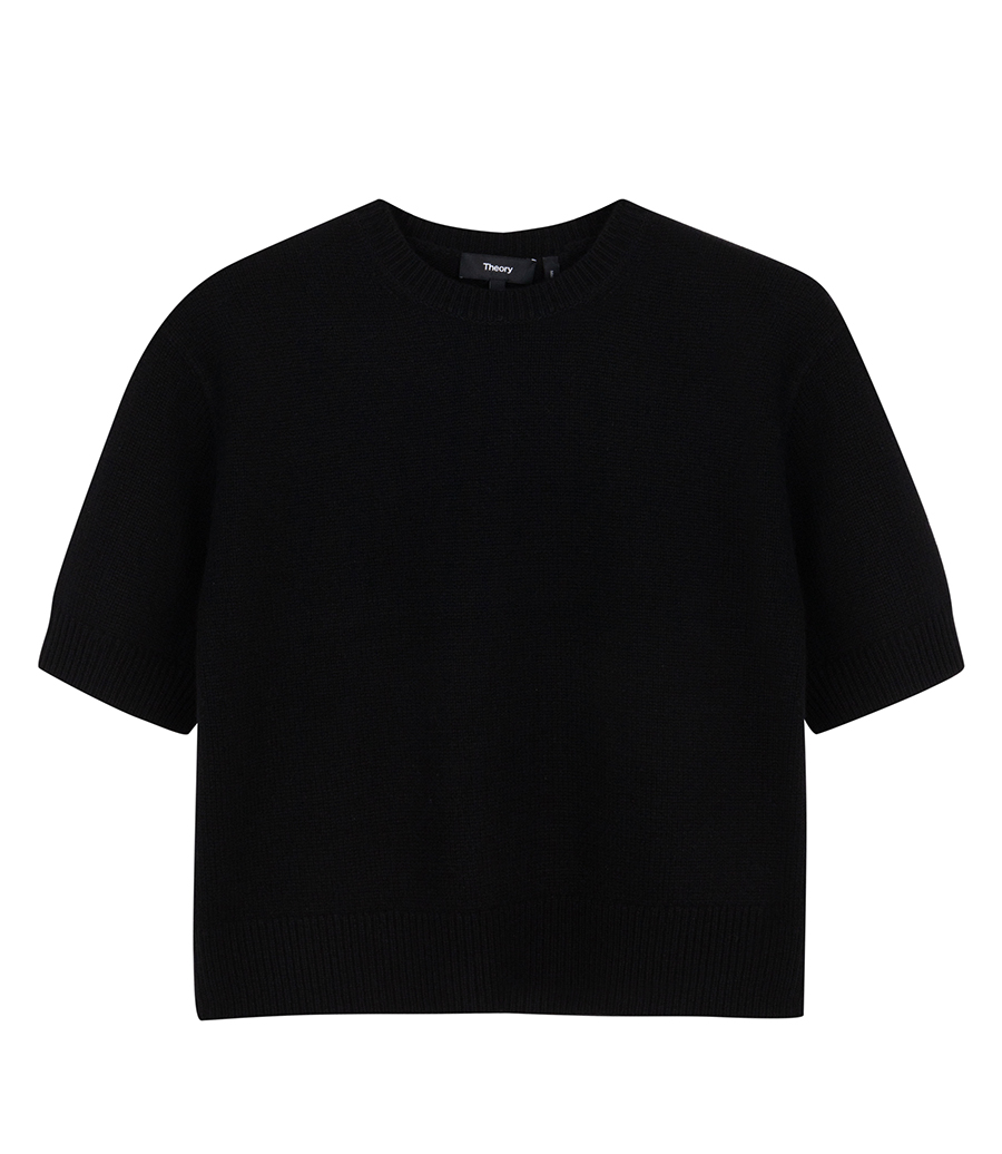 THEORY - CROP TEE CASHMERE