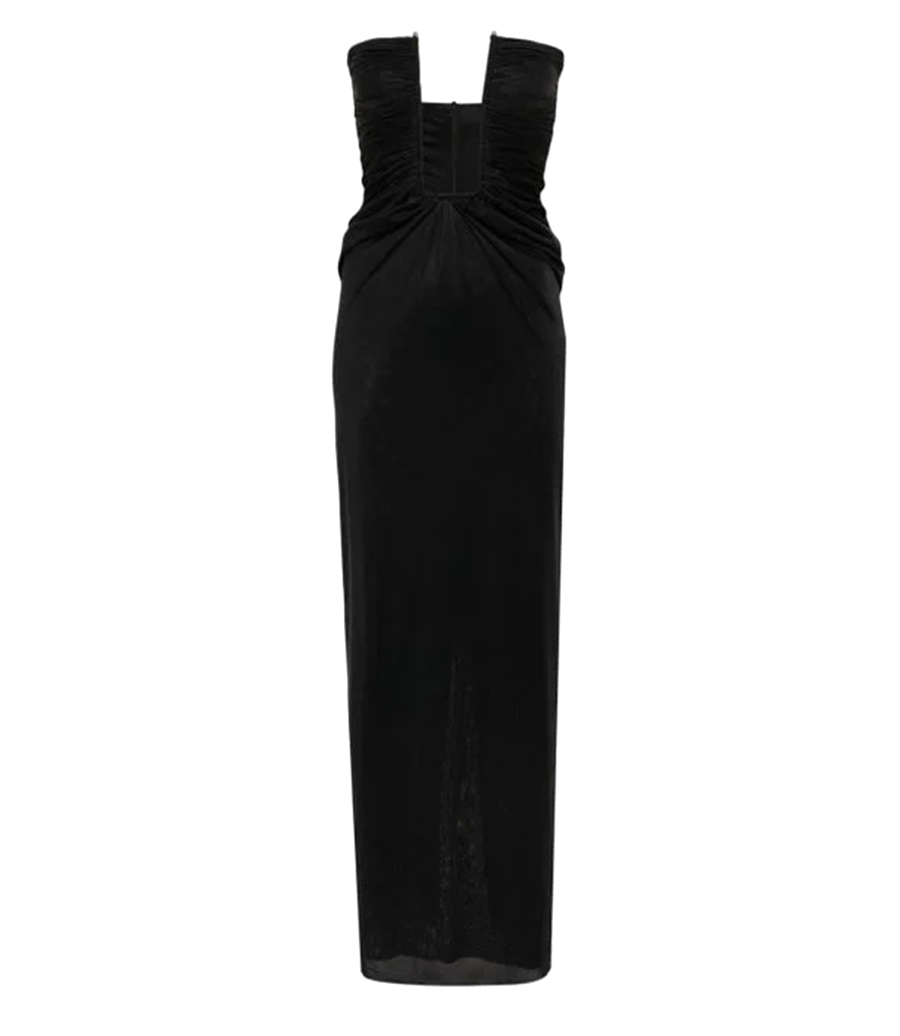 CHRISTOPHER ESBER - PLUNGE STRAPLESS COLUMN DRESS