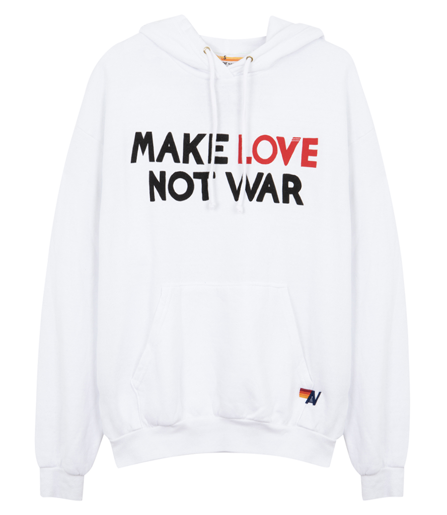 AVIATOR NATION - MAKE LOVE NOT WAR PULLOVER HOODIE