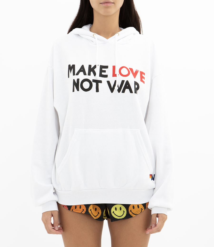 MAKE LOVE NOT WAR PULLOVER HOODIE