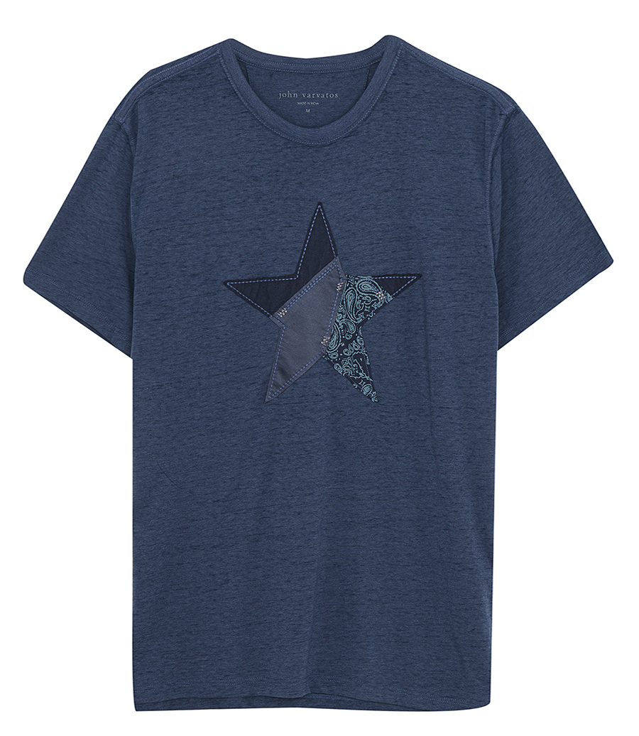 JOHN VARVATOS - TORN STAR T-SHIRT