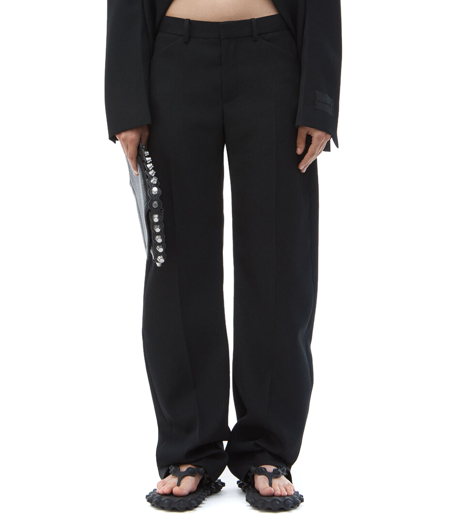 MID-RISE BOWED LEG PANT