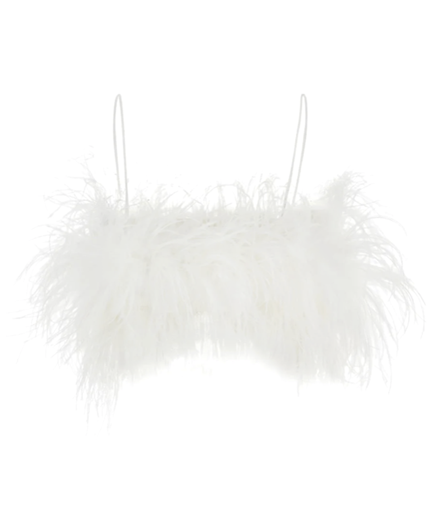 PHILOSOPHY DI LORENZO SERAFINI - WHITE FEATHER TOP