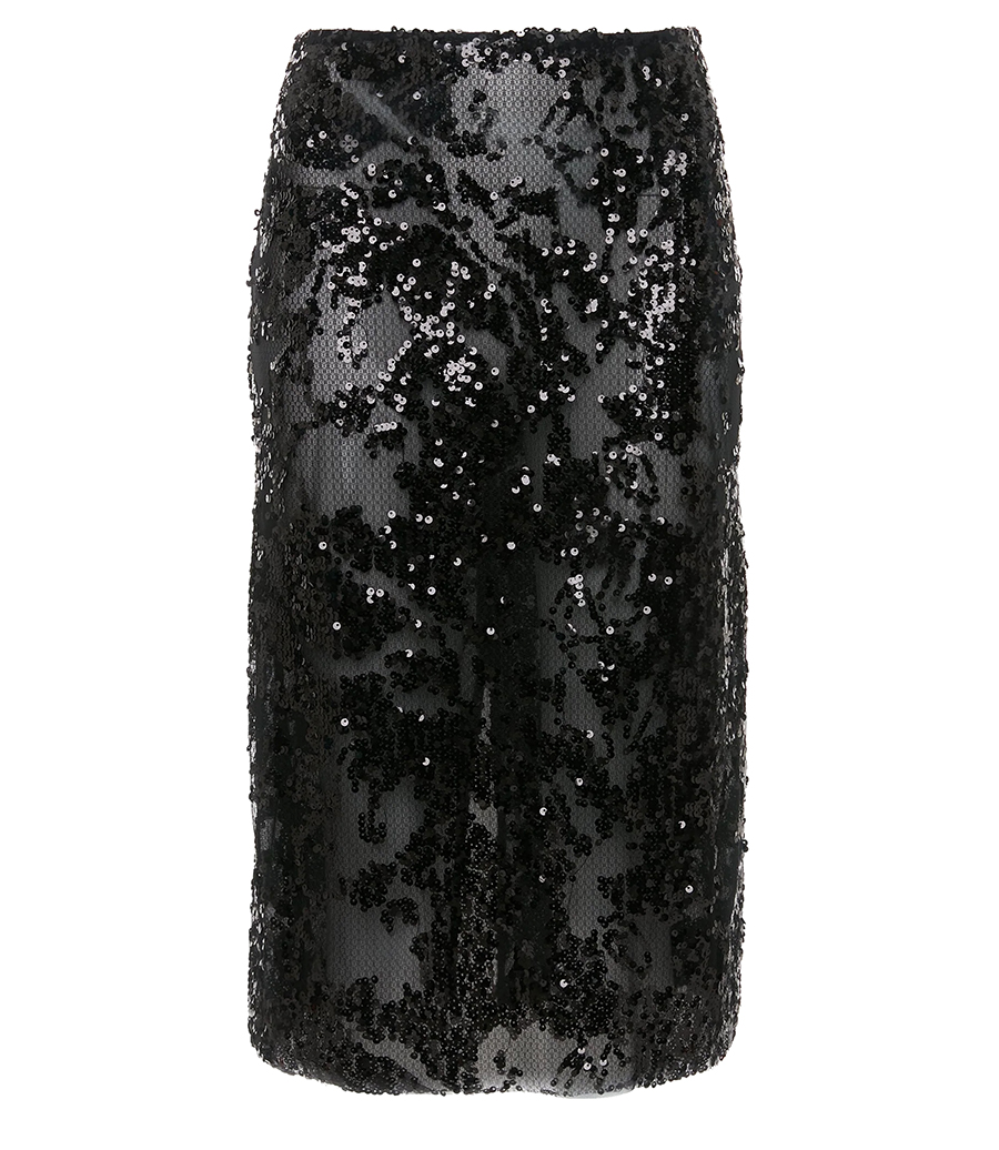 VICTORIA BECKHAM - SHEER SEQUIN PENCIL SKIRT