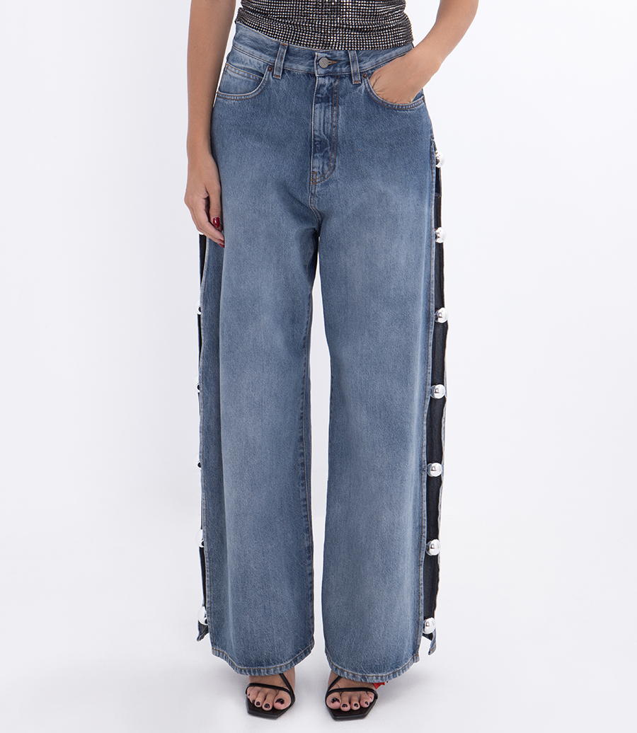 5-POCKET JEANS WITH CUT-OUT DETAILING