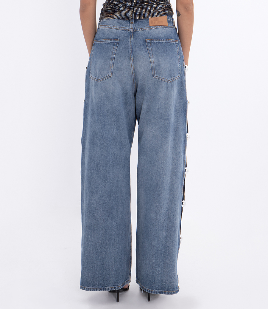 5-POCKET JEANS WITH CUT-OUT DETAILING