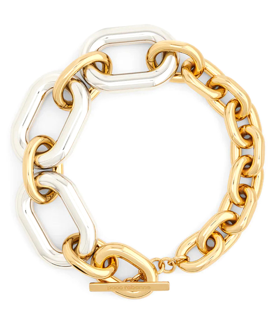 RABANNE - GOLD AND SILVER OVERSIZED XL LINK NECKLACE