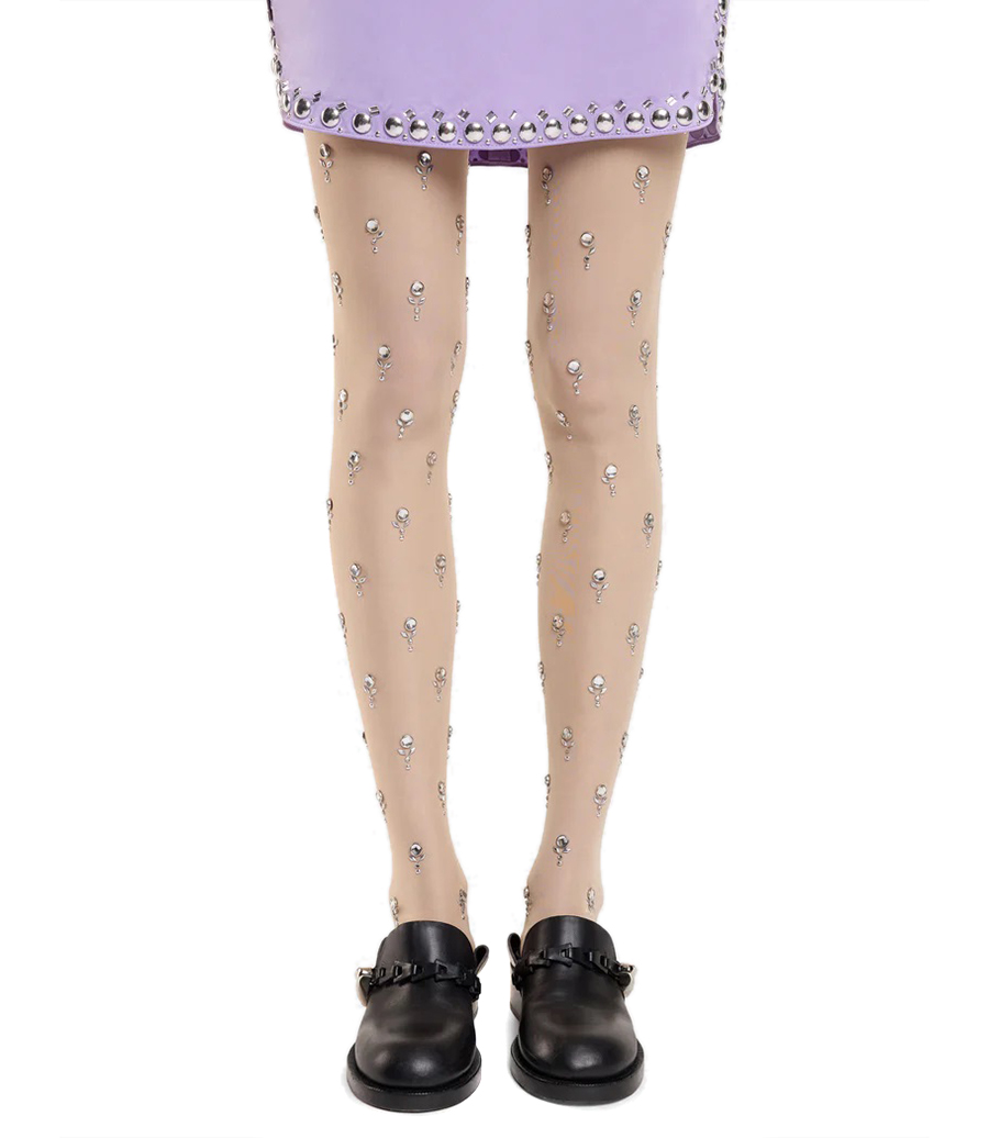 TIGHTS IN EMBROIDERED