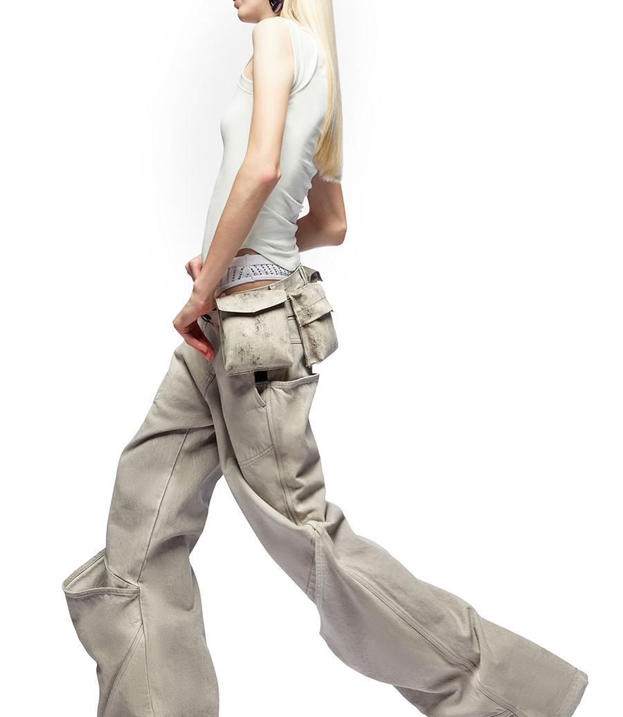 VINTAGE GREY LONG PANTS