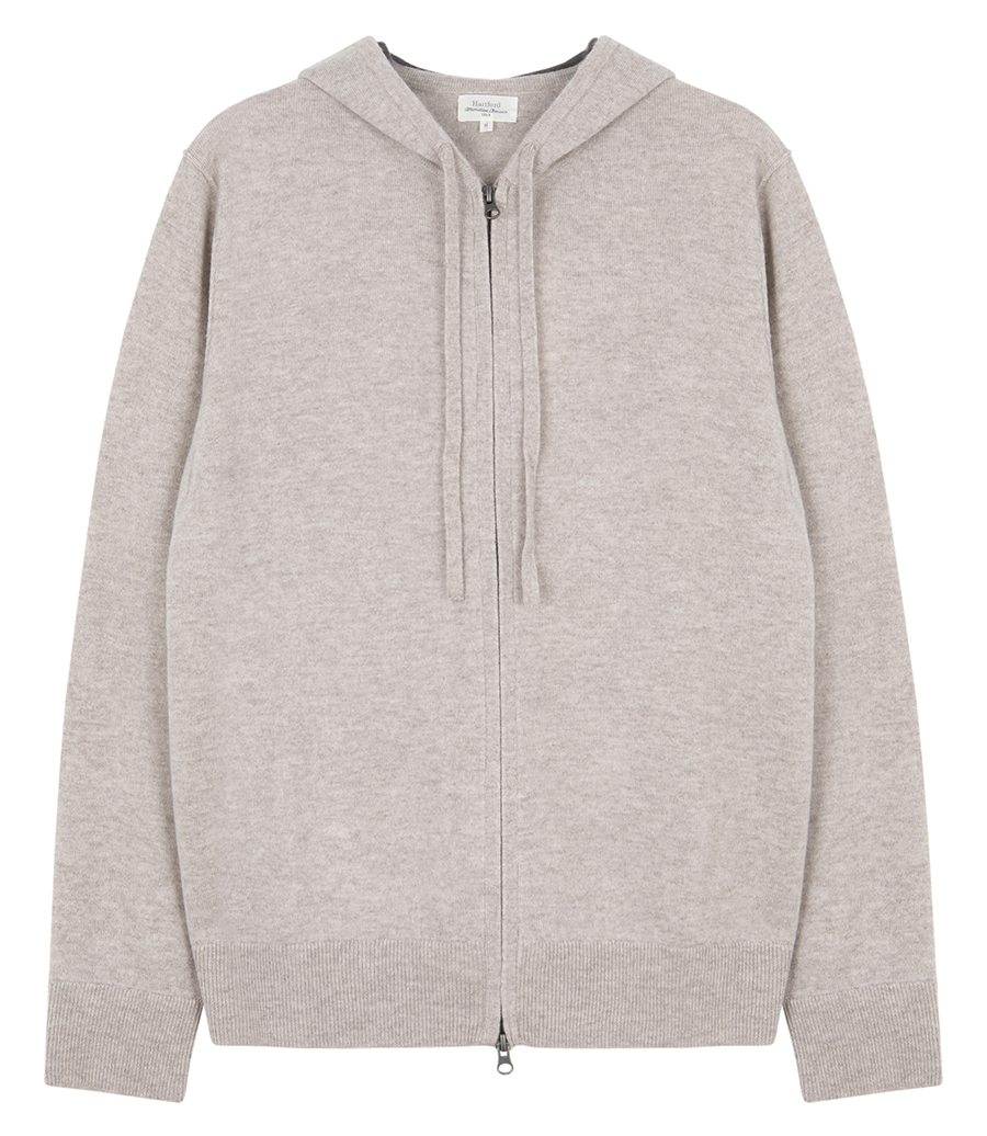 HARTFORD - WOOL & CASHMERE ZIP HOODIE