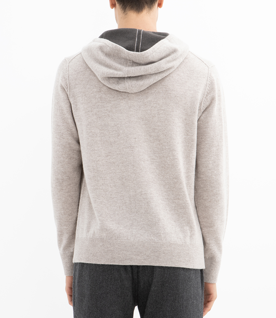 WOOL & CASHMERE ZIP HOODIE