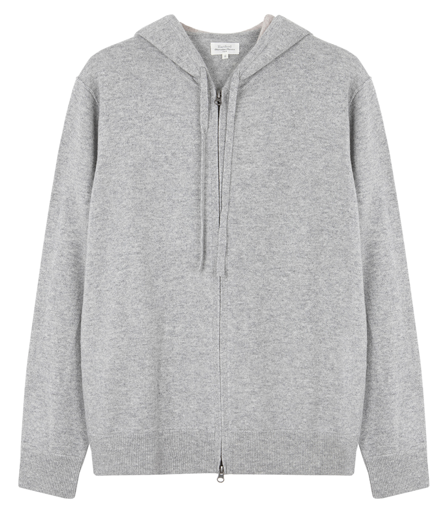 HARTFORD - WOOL & CASHMERE ZIP HOODIE