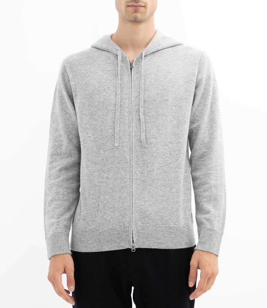 WOOL & CASHMERE ZIP HOODIE