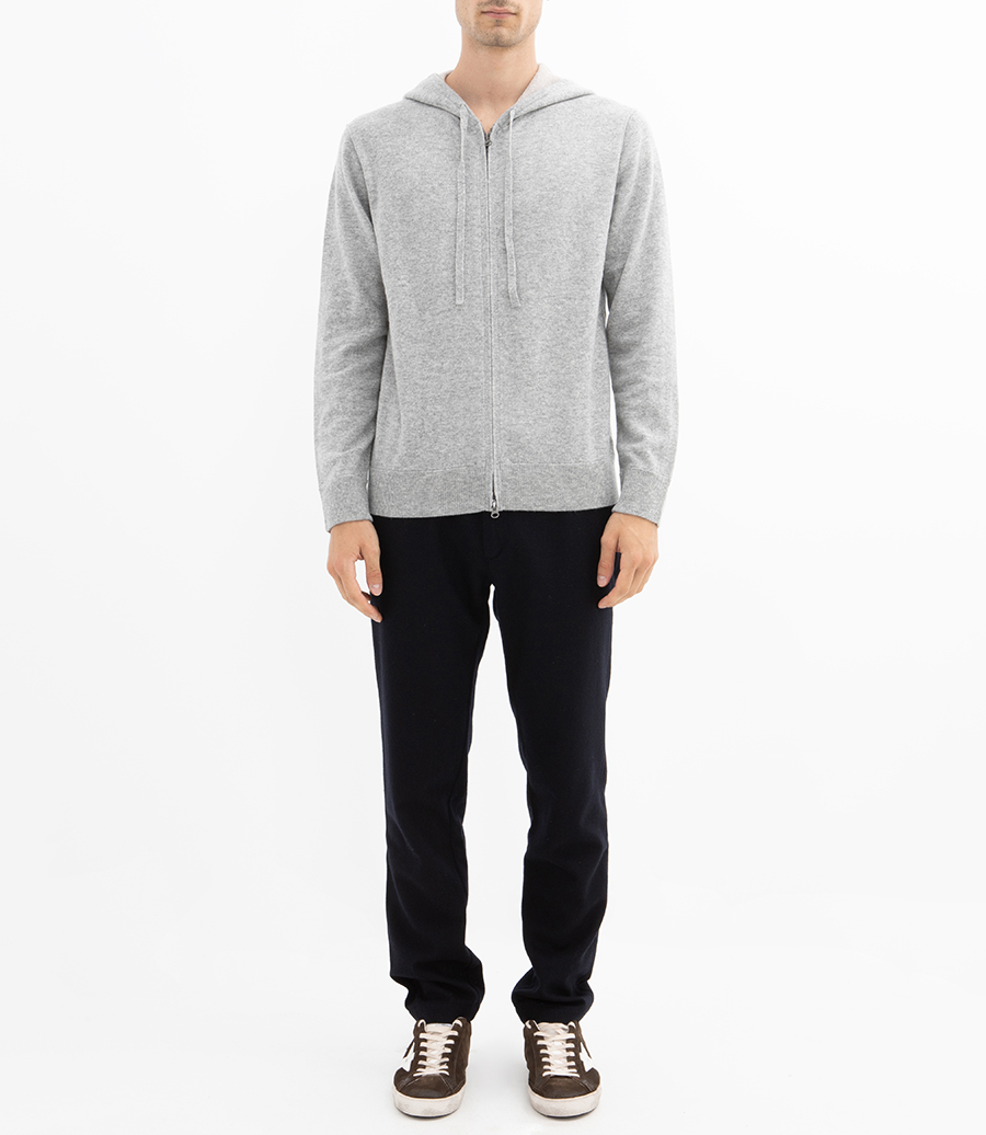 WOOL & CASHMERE ZIP HOODIE