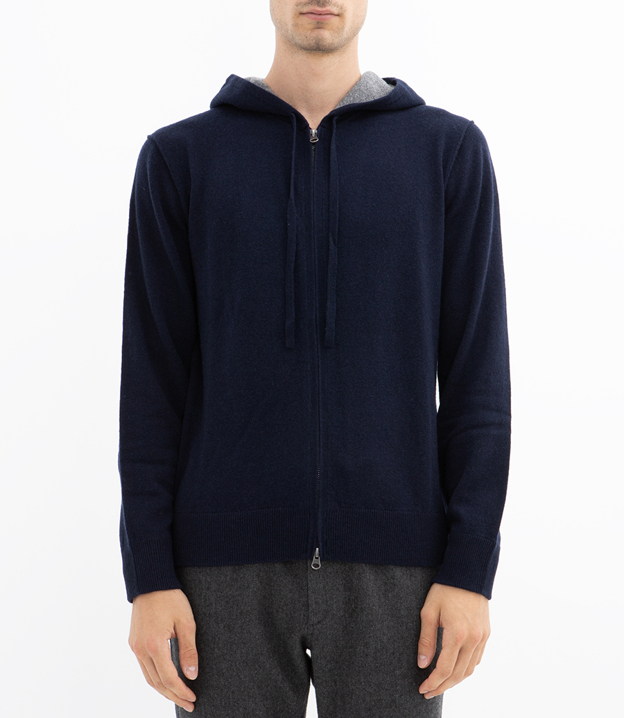 WOOL & CASHMERE ZIP HOODIE